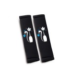 Bottari My Sweet Cat - biztonsági övpárna, fekete, fehér cica mintás - párban