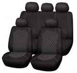 BOTTARI Üléshuzat garnitúra pókháló mintával fekete-fehér Spiderweb 10030