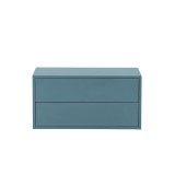 Boxie 2 fiókos fali szekrény 40x80x37 cm petrol kék