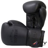 Boxkesztyű Top Ten Black n Black bőr fekete 10 oz