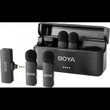 Boya BY-V4 - 2,4 GHz-es, négycsatornás vezeték nélküli mikrofon 3,5 mm-es JACK csatlakozóval (BY-V4)