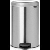 Brabantia NewIcon pedálos hulladékgyűjtő szagmentesen záródó Soft-Close fedél, műanyag tartály, 20L - Y méret, r.m. acél, selyem - 114021 (114021)