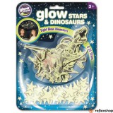 Brainstorm Glow csillagok és dinoszauruszok foszforeszkáló matricaszett