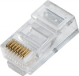 Brand 8P8C árnyékolatlan dugasz CAT.5 tömör 8P8C, Cat5, RJ-45, krimpelhető moduláris dugó, UTP kábelhez.