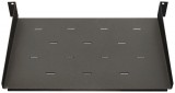 Brand Cat.5 rackszekrény polc 30 cm 1U, fém, fekete, perforált, 30cm.