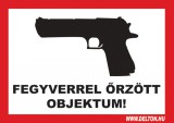 Brand FEGYVERREL ÖRZÖTT OBJEKTUM!, A5 üvegmatrica.
