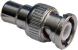 Brand RCA átalakító BNC-re RCA aljzat, BNC dugó, fém, kábel nélküli, 14 mm x 27 mm.
