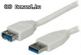 Brand USB  hosszabbító kábel A-A  3.0 0,8m bézs szín  S3011