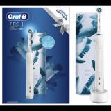 Braun Oral-B PRO 750 Cross Action fejjel fehér elektromos fogkefe +  excluzív útitok (10PO010285) (10PO010285) - Elektromos fogkefe