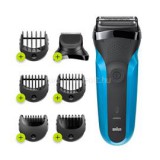 Braun Series 3 Shave&Style 310BT Wet&Dry borotva precíziós szakállvágóval és 5 fésűvel, fekete/kék (10AS490041)