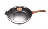 Bravo indukciós wok serpenyő fedővel, 32cm (B-4930)