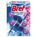 Bref Premium Color Aktiv Fresh Flowers WC-frissítő WC illatosító 2x50g