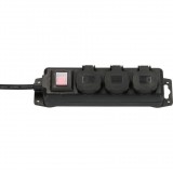 Brennenstuhl 1159950013 250V Kültéri elosztó 3 aljzatos 2m - Fekete (1159950013)