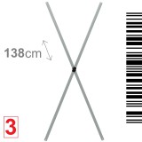 Brimo - 3 - Két mennyezeti rudat 138cm (X)