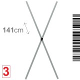 Brimo - 3 - Két mennyezeti rudat 141cm (X)