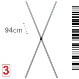 Brimo - 3 - Két mennyezeti rudat 94cm (X)