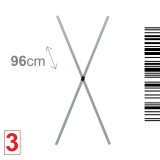 Brimo - 3 - Két mennyezeti rudat 96cm (X)