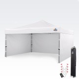 Brimo Alumínium promó sátor 4x4 m ALU EXCLUSIVE – 3 oldalfal, HEX 45 mm - Fehér