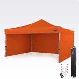 Brimo Alumínium promó sátor 4x4 m ALU EXCLUSIVE – 3 oldalfal, HEX 45 mm - Narancs