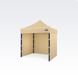 Brimo Összecsukható sátor 2x2 m 3 fallal: ollós acél kerti pavilon - Bézs
