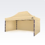 Brimo Piaci pavilon 3x4,5 m, 3 fallal | Gyors felállítás, 12,5 m² - Bézs