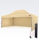 Brimo Reklámsátor 4x6 m Prémium (Alu) 3 oldallal – Gyorsan felállítható - Bézs