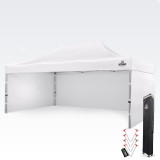 Brimo Reklámsátor 4x6 m Prémium (Alu) 3 oldallal – Gyorsan felállítható - Fehér