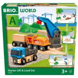 BRIO World "A" Vonatpálya Tehervonattal és daruval kezdőkészlet (63602800)