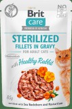 Brit Care Cat Sterilized Fillets in Gravy with Healthy Rabbit (24 x 85 g) 2.04kg