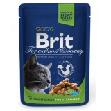 Brit Premium Cat Chicken Slices for Sterilised alutasakos 24 x 100 g