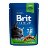 BRIT Premium Cat Chicken Slices for Sterilised alutasakos eledel 100 g