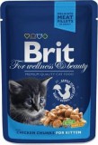 Brit Premium Cat Pouches Chicken Chunks For Kitten 4x100 g