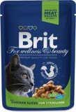 Brit Premium Cat Pouches Chicken Slices For Sterilised 12x100 g