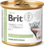 Brit Veterinary Brit GF Veterinary Diet Cat Cans Diabetes 200 g