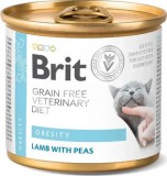 Brit Veterinary Brit GF Veterinary Diet Cat Cans Obesity 200 g KARTON - 6 db