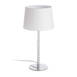 BROADWAY asztali lámpa fehér króm 230V LED E27 15W