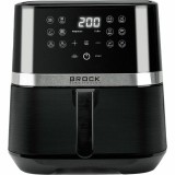 Brock DAF 6502 1800 W, 6,5 l, 12 program Fekete-Inox forrólevegős sütő