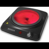 Brock HPI 3001 BK, 1200W, 1 zónás, Infravörös, Üvegkerámia, Hordozható, Fekete, Elektromos főzőlap (HPI3001BK)