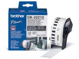 Brother Etikett címke DK22210, Fehér alapon fekete papírszalag tekercsben 29mm, 29mm x 30.48M (DK22210)