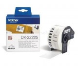 Brother Etikett címke DK22225, Fehér alapon fekete papírszalag tekercsben 38mm, 38mm x 30.48M (DK22225)