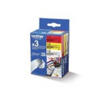 Brother Festékszalag TZe-241, Fehér alapon Fekete, Laminált, 18mm  0.7", 8 méter (TZE241)