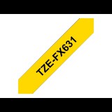 Brother flexible ID tape - Black on yellow (TZEFX631)