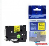 Brother kompatibilis Utángyártott BROTHER TZeS651 szalagkazetta 24mm x 8 m sárga alapon fekete felirat IK