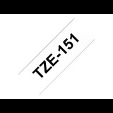 Brother laminated tape TZe-151 - Black on clear (TZE151)