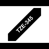 Brother laminated tape TZe-345 - White on black (TZE345)