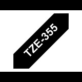 Brother laminated tape TZe-355 - White on Black (TZE355)