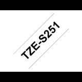 Brother laminated tape TZe-S251 - Black on white (TZES251)
