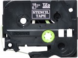 Brother STe-141 P-touch stencil szalag (18mm) Black on White (STE141)