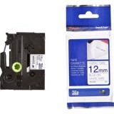 Brother szalag 12mm fehér alapon kék textil TZEFA3