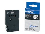 Brother TC-291 (9mm) - 7.7m fehér alapon fekete eredeti öntapadó P-Touch szalag